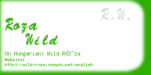 roza wild business card